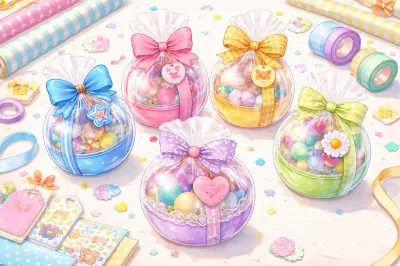 ガチャガチャをプレゼントするならこのラッピング！4つのアイデアで可愛く仕上げる方法！