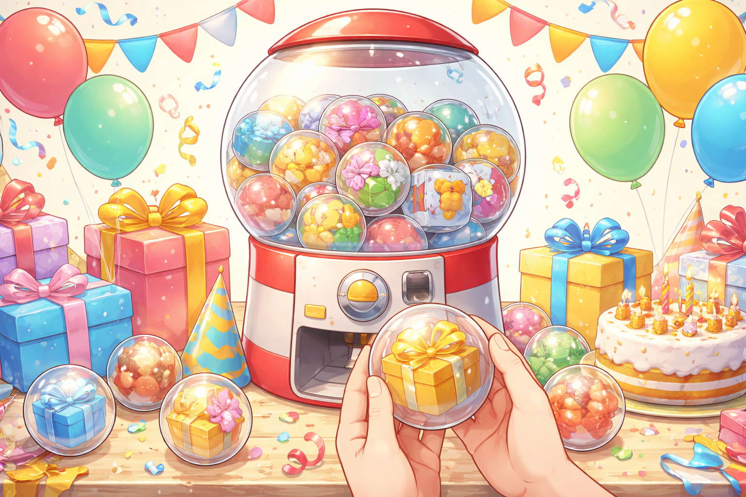 誕生日のプレゼントにガチャガチャを取り入れると一生の思い出になる!
